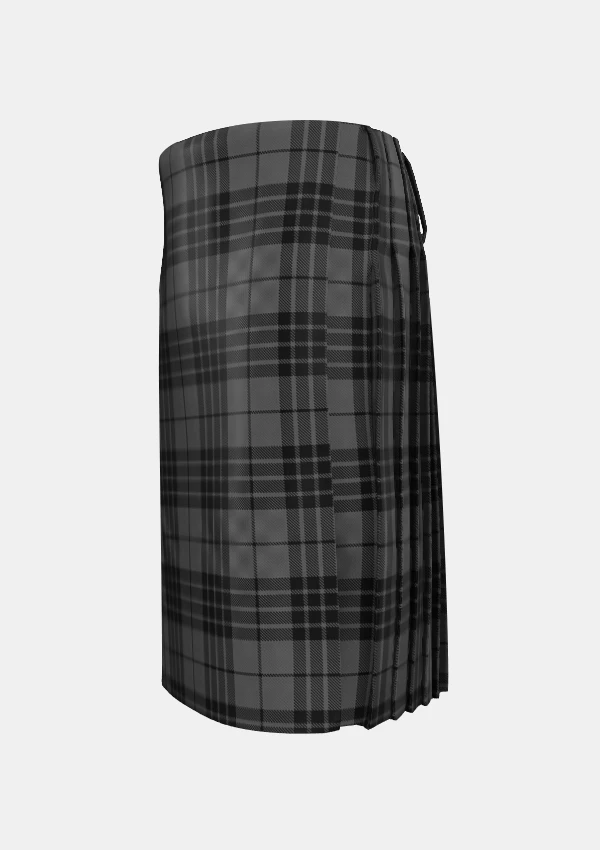 Traditional_Grey_Spirit_tartan_left_image_with_pleated_design_and_adjustable_buckles_for_men
