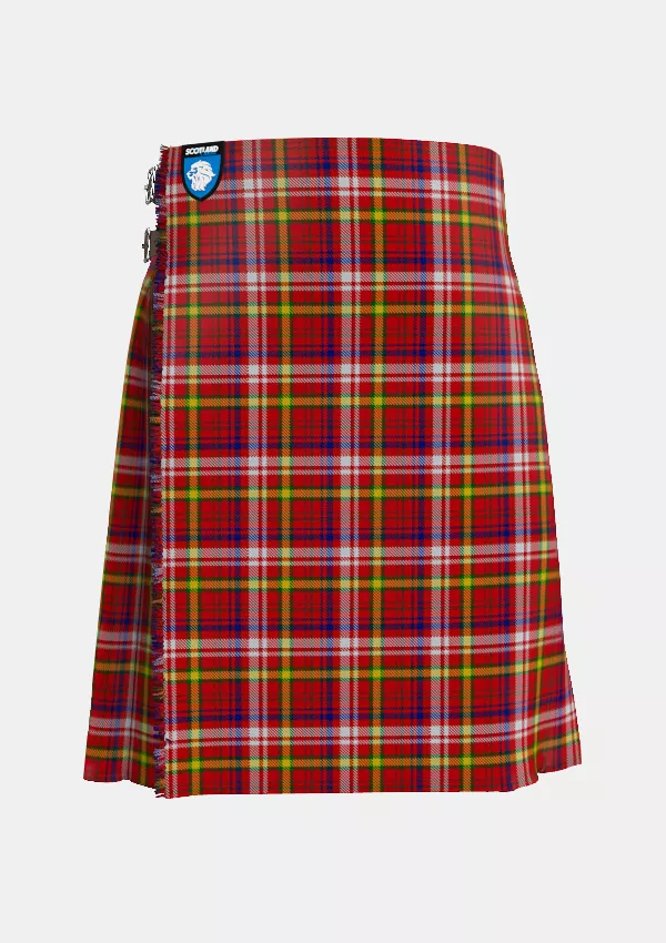 Traditional_Griffiths_John_Tartan_12980_kilt_front_image_with_pleated_design_and_adjustable_buckles_for_men