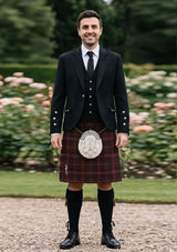 Traditional_Griffiths_of_Wales_tartan_5733_Kilt_and_Argyle_Jacket_Kilt_Outfit_front_image