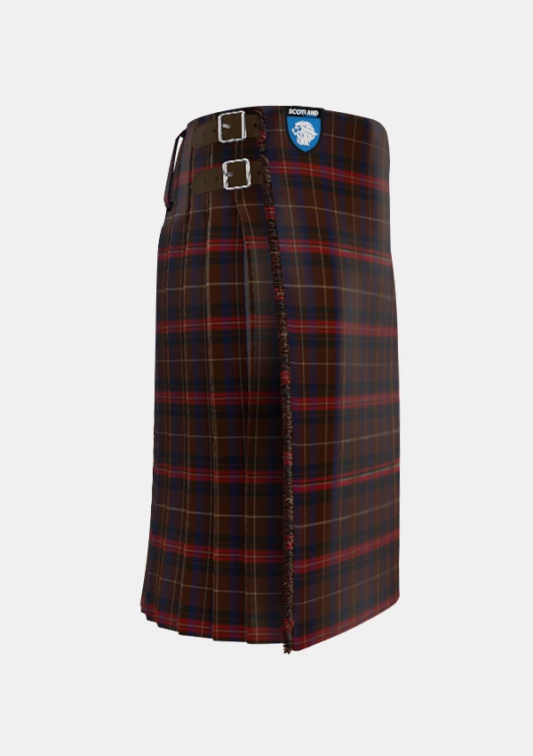 Traditional_Griffiths_of_Wales_tartan_right_image_with_pleated_design_and_adjustable_buckles_for_men