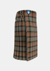 Traditional_Gunn_Weathered_Tartan_kilt_right_image_with_pleated_design_and_adjustable_buckles_for_men