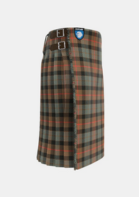 Traditional_Gunn_Weathered_Tartan_kilt_right_image_with_pleated_design_and_adjustable_buckles_for_men