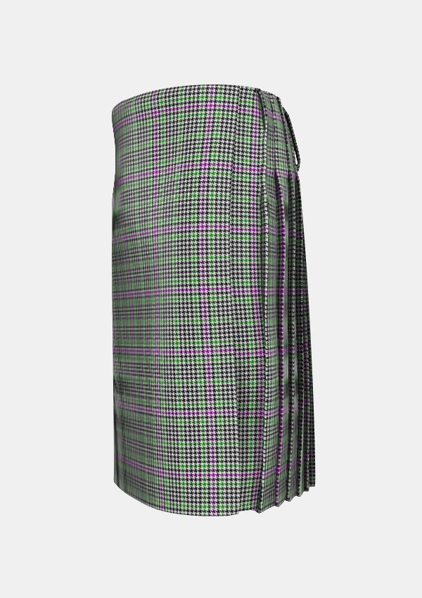 Traditional_Halliday_Tartan_kilt_7552_left_image_with_pleated_design_and_adjustable_buckles_for_men