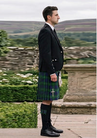Traditional_Hamilton_Green_Hunting_Tartan_139_Kilt_and_Argyle_Jacket_Kilt_Outfit_right_image