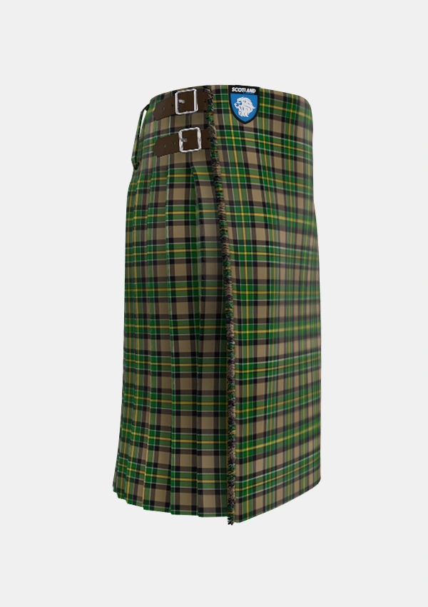 Traditional_Hamilton_of_Brandon_Tartan_5141_kilt_right_image_with_pleated_design_and_adjustable_buckles_for_men