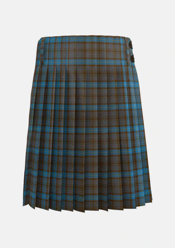 Traditional_Hanna_of_Leith_yellow_line_Tartan_5144_kilt_back_image_with_pleated_design_and_adjustable_buckles_for_men