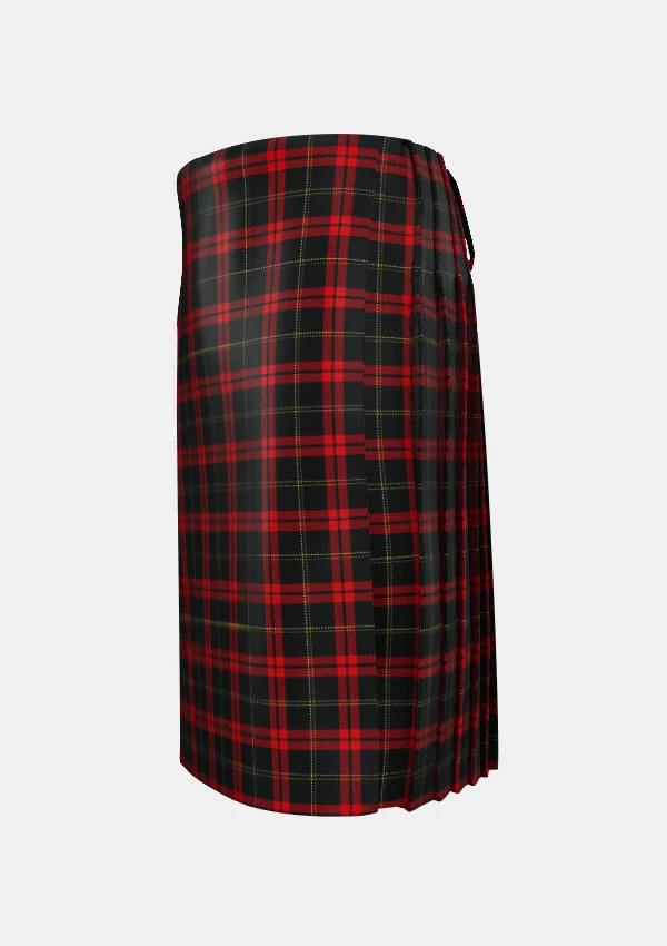 Traditional_Harvie_Tartan_kilt_left_image_with_pleated_design_and_adjustable_buckles_for_men
