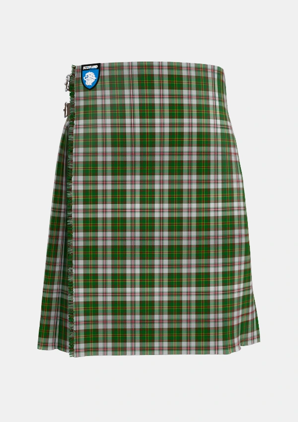 Traditional_Hay_White_Dress_Tartan_1556_kilt_front_image_with_pleated_design_and_adjustable_buckles_for_men