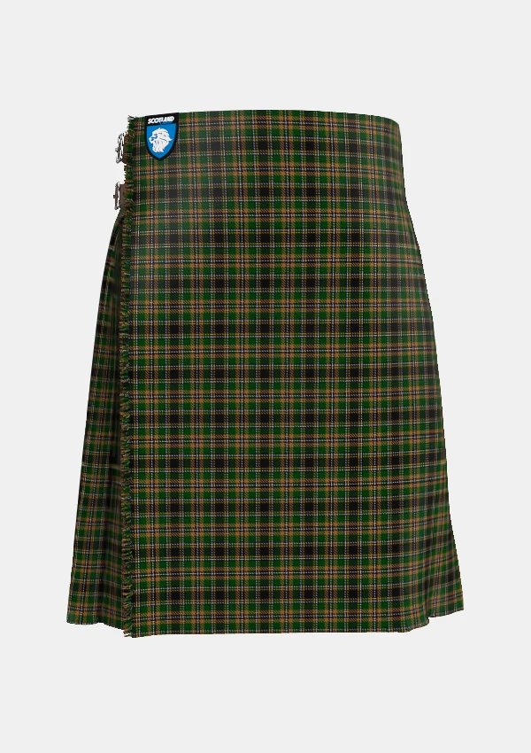 Traditional_Hebrides_Tartan_kilt_front_image_with_pleated_design_and_adjustable_buckles_for_men