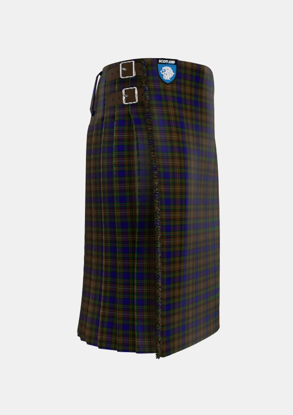 Traditional_Highfield_Hunting_Tartan_4182_kilt_right_image_with_pleated_design_and_adjustable_buckles_for_men