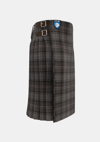 Traditional_Highland_Granite_tartan_right_image_with_pleated_design_and_adjustable_buckles_for_men
