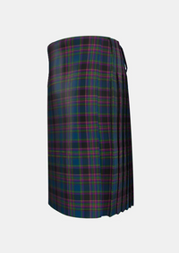 Traditional_Highland_Mist_Tartan_kilt_4585_left_image_with_pleated_design_and_adjustable_buckles_for_men