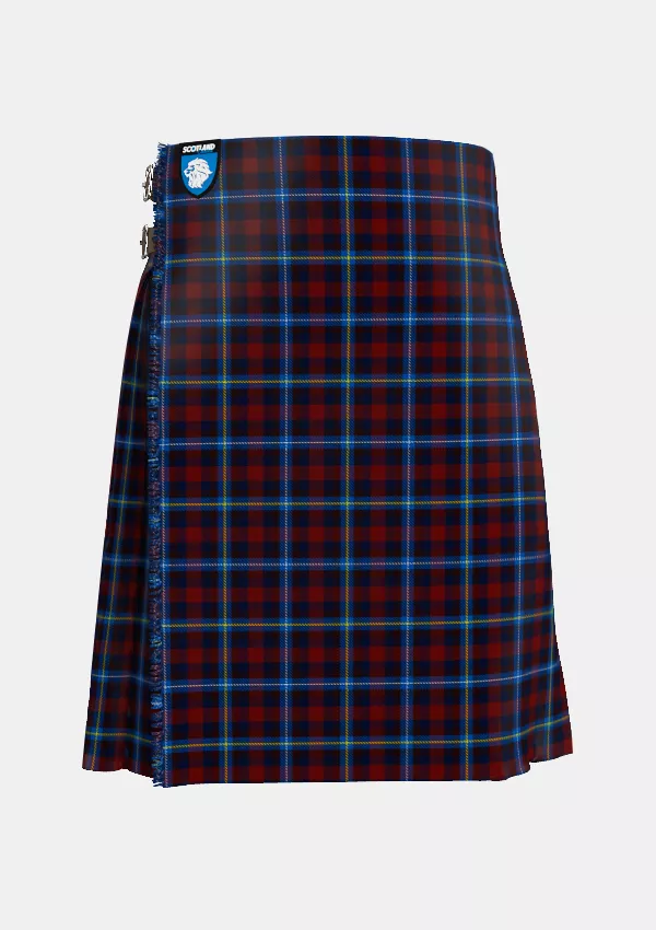 Traditional_Highland_Titles_Tartan_kilt_front_image_with_pleated_design_and_adjustable_buckles_for_men