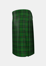 Traditional_Hislop_Hunting_Tartan_kilt_left_image_with_pleated_design_and_adjustable_buckles_for_men