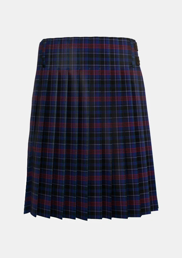 Traditional_Hopkins_Tartan_kilt_3233_back_image_with_pleated_design_and_adjustable_buckles_for_men