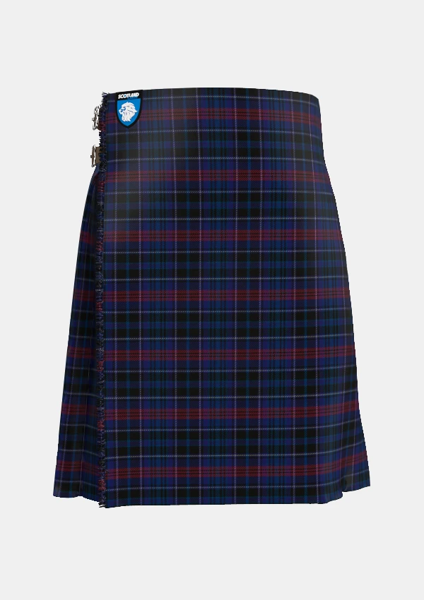 Traditional_Hopkins_Tartan_kilt_3233_front_image_with_pleated_design_and_adjustable_buckles_for_men