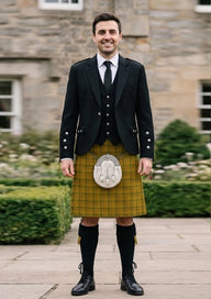 Traditional_Houston_tartan_6043_Kilt_and_Argyle_Jacket_Kilt_Outfit_front_image