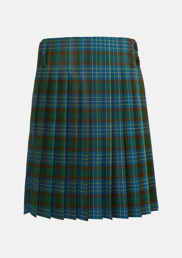 Traditional_Hughes_Interconnection_Int_Tartan_6037_kilt_back_image_with_pleated_design_and_adjustable_buckles_for_men