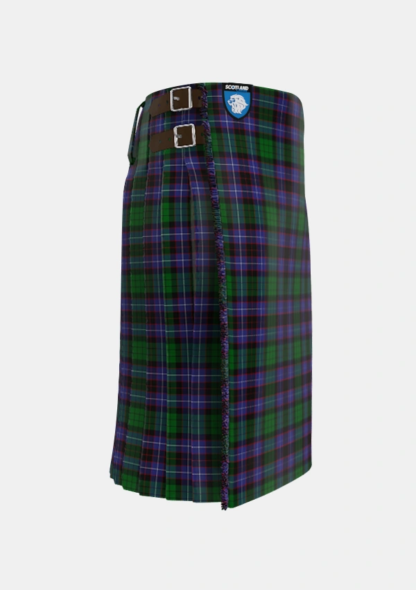 Traditional_Hunter_of_Peebleshire_2_Tartan_789_kilt_right_image_with_pleated_design_and_adjustable_buckles_for_men