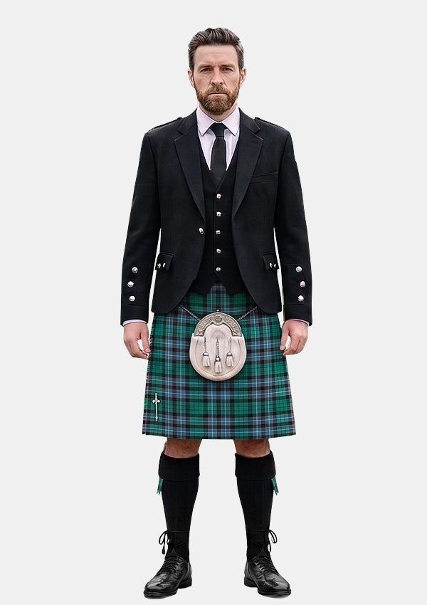 Traditional_Hunter_of_Peebleshire_tartan_Kilt_and_Argyle_Jacket_Kilt_Outfits_front_image