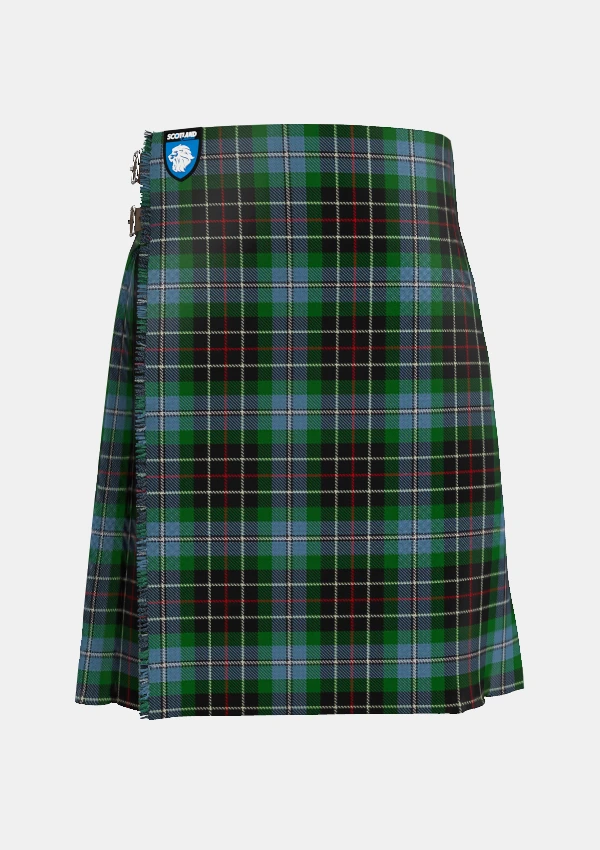 Traditional_Hyslop_Hunting_Tartan_kilt_front_image_with_pleated_design_and_adjustable_buckles_for_men