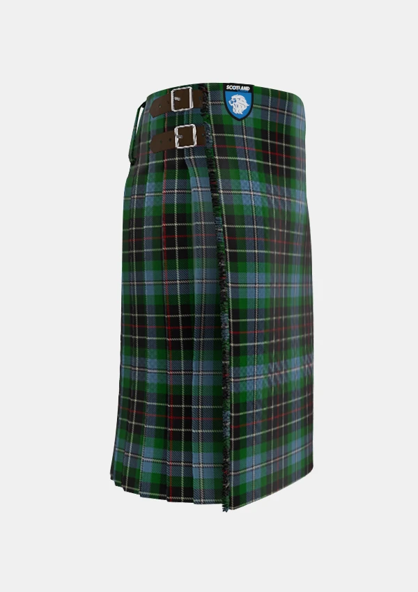 Traditional_Hyslop_Hunting_Tartan_kilt_right_image_with_pleated_design_and_adjustable_buckles_for_men
