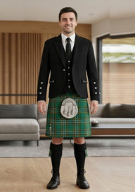 Traditional_Irish_National_tartan_Kilt_and_Argyle_Jacket_Kilt_Outfit_front_image