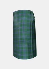 Traditional_Irvine_of_Drum_Tartan_733_kilt_left_image_with_pleated_design_and_adjustable_buckles_for_men