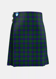 Traditional_Irving_of_Bonshaw_Tower_Tartan_2490_kilt_front_image_with_pleated_design_and_adjustable_buckles_for_men