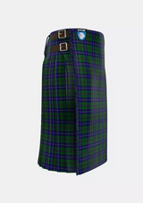 Traditional_Irving_of_Bonshaw_Tower_Tartan_2490_kilt_right_image_with_pleated_design_and_adjustable_buckles_for_men