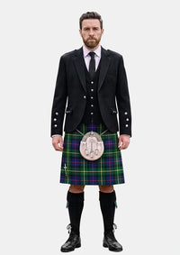 Traditional_Irving_of_Bonshaw_Tower_Tartan_Kilt_and_Argyle_Jacket_Kilt_Outfits_front_image