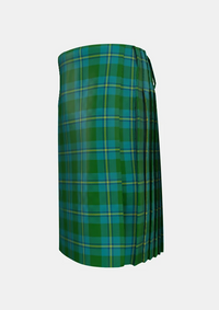 Traditional_Irving_of_Bonshaw_tartan_left_image_with_pleated_design_and_adjustable_buckles_for_men