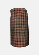 Traditional_Islay_Tartan_kilt_5280_left_image_with_pleated_design_and_adjustable_buckles_for_men