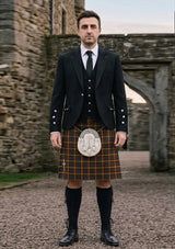 Traditional_Isle_of_Arran_Tartan_Kilt_and_Argyle_Jacket_Kilt_Outfit_front_image