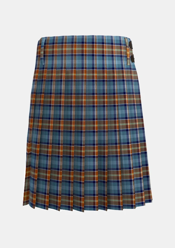 Traditional_Isle_of_Jura_Tartan_kilt_11250_back_image_with_pleated_design_and_adjustable_buckles_for_men