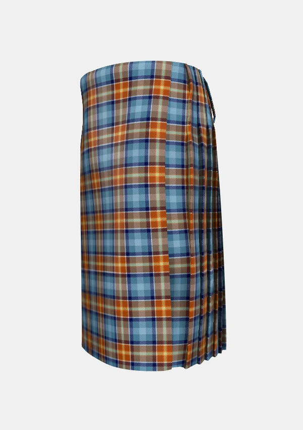 Traditional_Isle_of_Jura_Tartan_kilt_11250_left_image_with_pleated_design_and_adjustable_buckles_for_men