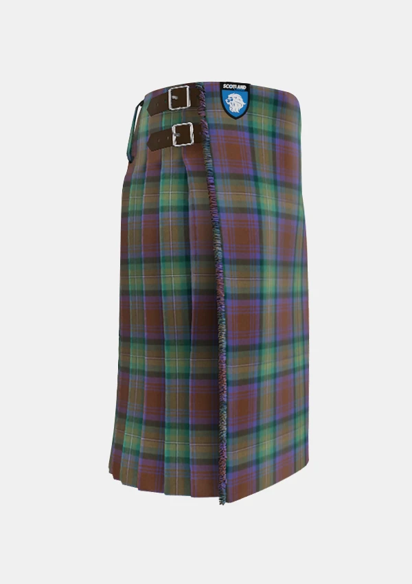Traditional_Isle_of_Skye_tartan_right_image_with_pleated_design_and_adjustable_buckles_for_men