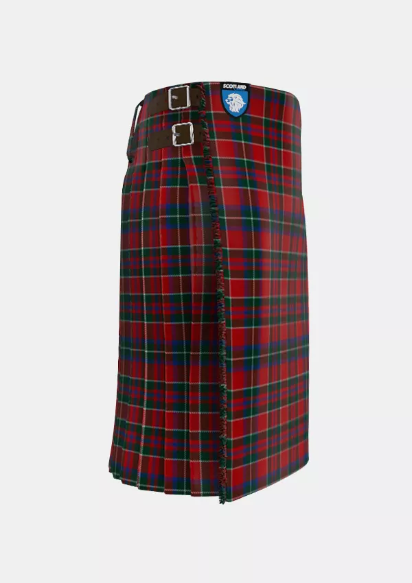Traditional_James_of_Glencarr_Tartan_7542_kilt_right_image_with_pleated_design_and_adjustable_buckles_for_men
