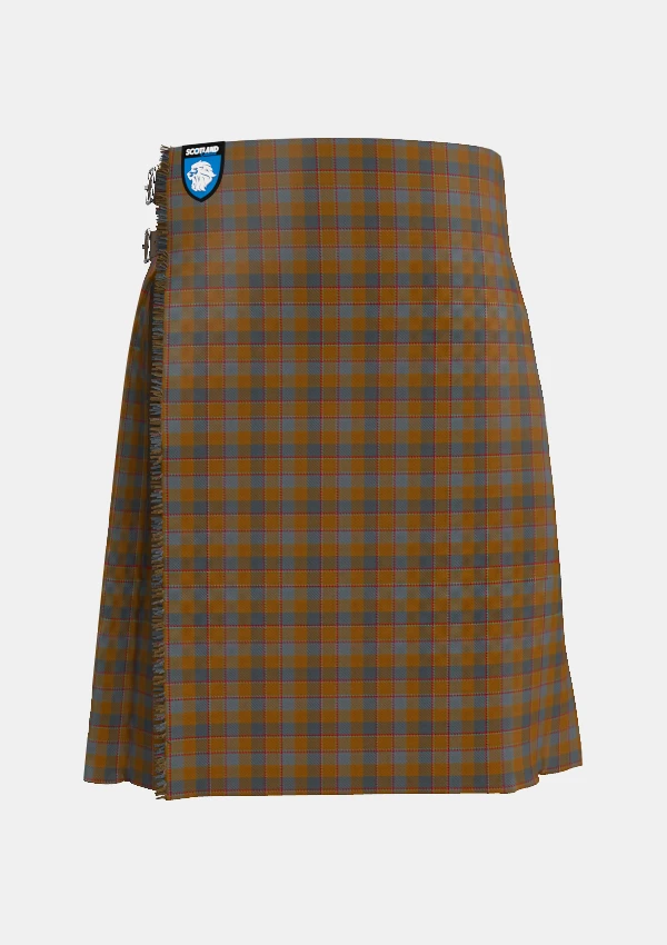 Traditional_Jardine_Tartan_kilt_1432_front_image_with_pleated_design_and_adjustable_buckles_for_men
