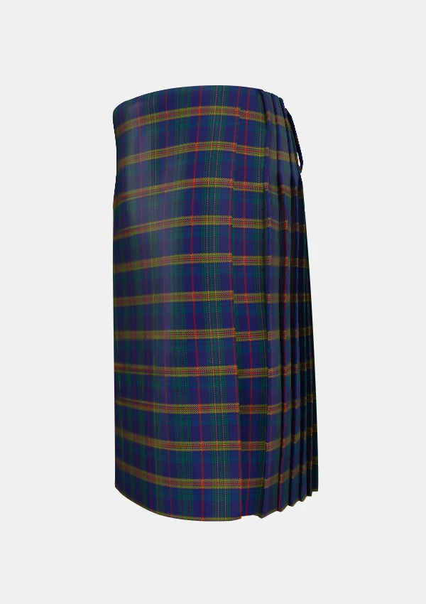 Traditional_Jenkins_of_Wales_Tartan_kilt_5757_left_image_with_pleated_design_and_adjustable_buckles_for_men