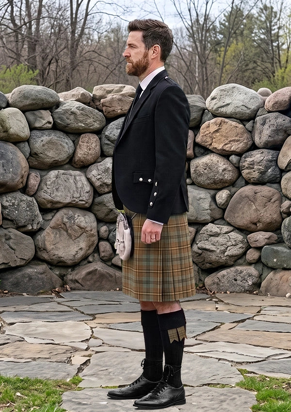 Traditional_Johnstone_Weathered_Tartan_Kilt_and_Argyle_Jacket_Kilt_Outfit_left_image
