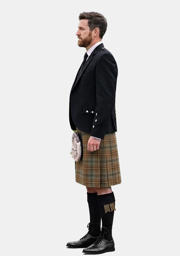 Traditional_Johnstone_Weathered_Tartan_Kilt_and_Argyle_Jacket_Kilt_Outfits_left_image