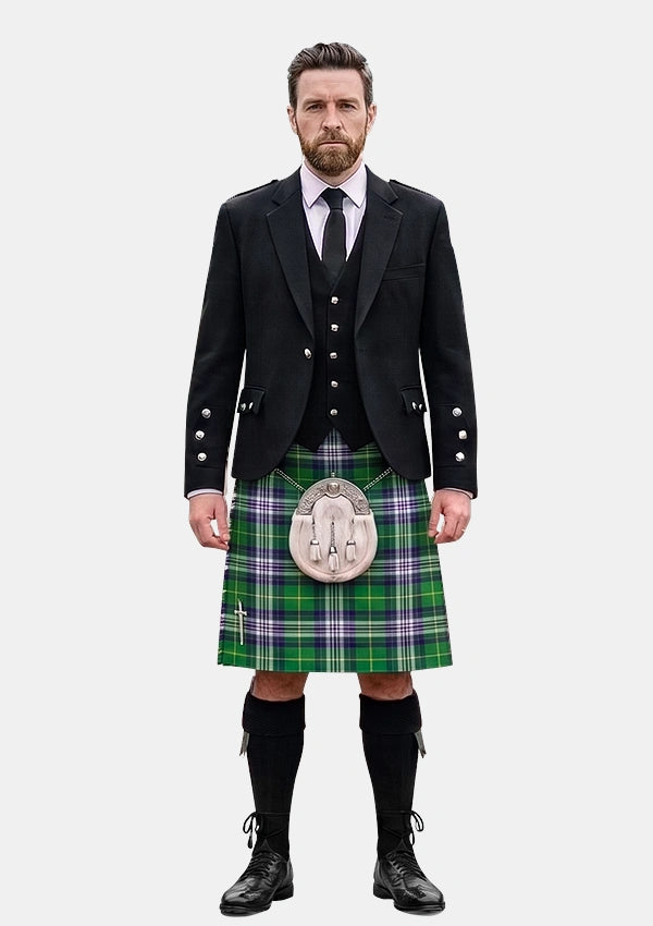 Traditional_Jones_Welsh_Tartan_Kilt_and_Argyle_Jacket_Kilt_Outfits_front_image