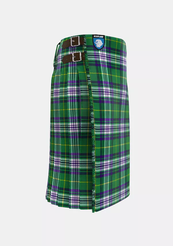 Traditional_Jones_Welsh_Tartan_kilt_right_image_with_pleated_design_and_adjustable_buckles_for_men