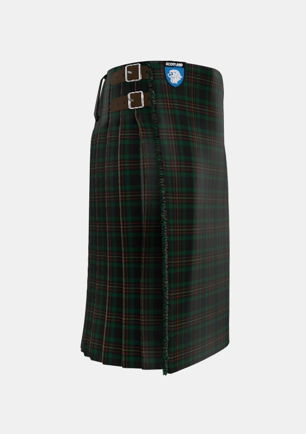 Traditional_Kalkofen_Tartan_3816_kilt_right_image_with_pleated_design_and_adjustable_buckles_for_men