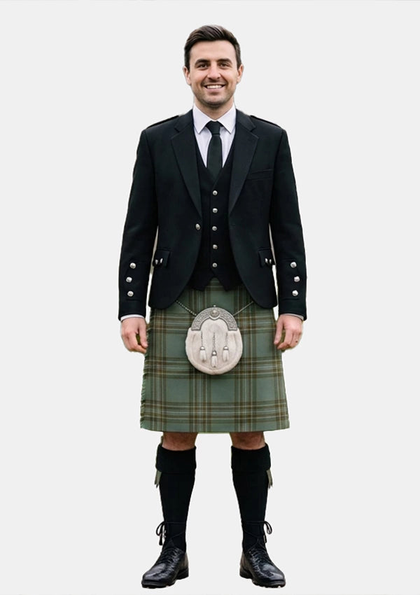 Traditional_Kelly_tartan_6394_Kilt_and_Argyle_Jacket_Kilt_Outfits_front_image