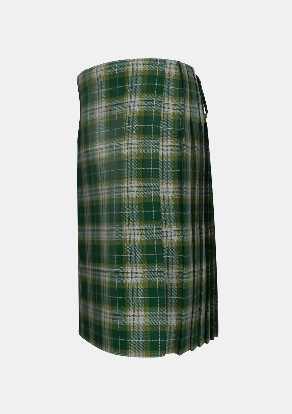 Traditional_Kelso_Tartan_kilt_left_image_with_pleated_design_and_adjustable_buckles_for_men