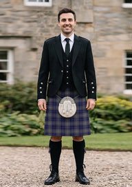 Traditional_Kelvinside_Academy_tartan_7936_Kilt_and_Argyle_Jacket_Kilt_Outfit_front_image