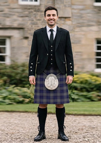 Traditional_Kelvinside_Academy_tartan_7936_Kilt_and_Argyle_Jacket_Kilt_Outfit_front_image