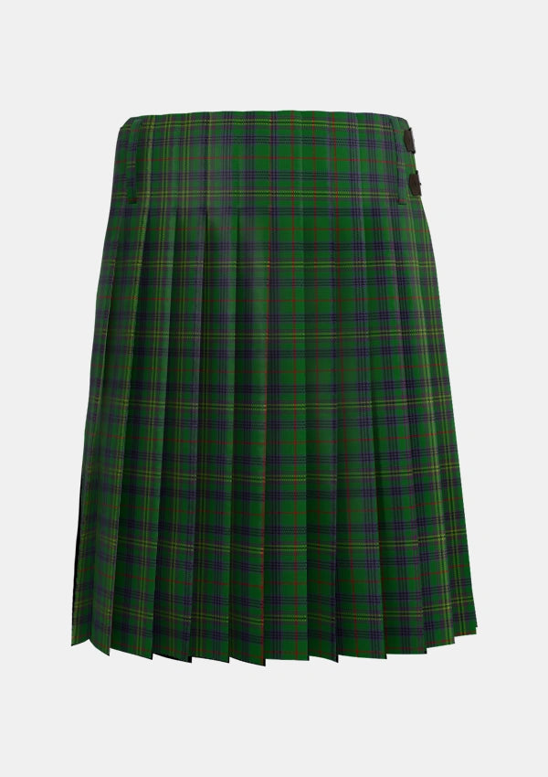 Traditional_Kennedy_3_Tartan_5334_kilt_back_image_with_pleated_design_and_adjustable_buckles_for_men
